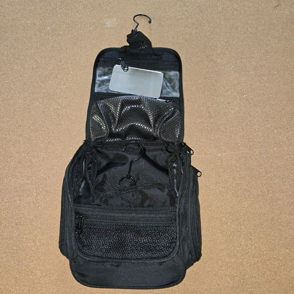 LL Bean Personal Organizer Hanging Travel Toiletry Bag Medium Black (B3) - Picture 6 of 9